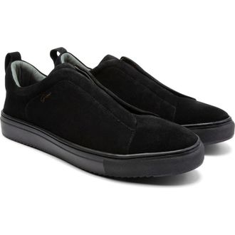 Gernie NYC 33 Laceless Low Top Sneaker in Black Suede at Nordstrom Rack, Size 8.5