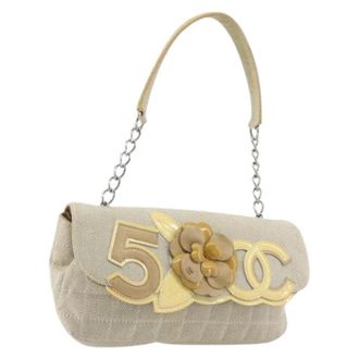 Chanel Pre-owned Canvas Shoulder Bag - Dames - Pre-owned - Beige - Maat: ONE Size