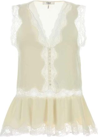 Chlo&eacute; Tops, Dames, Wit, M, Sleeveless Tops
