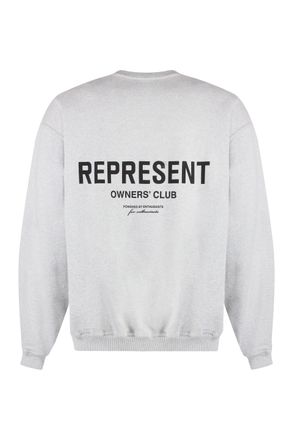 Represent Mens Cotton Sweatshirt Grey Sweatshirts Sweater