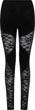 Nina Ricci Patchwork Viscose Blend Lace Leggings
