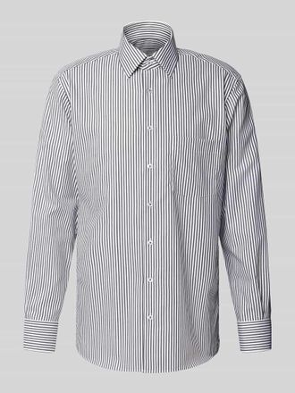 Eterna Modern Fit Business-Hemd mit Knopfleiste in Black, Größe 44