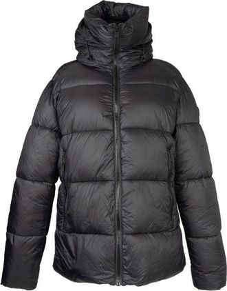 Sergio Moretti Horizontal Quilted Puffer Jacket With High Collar And Zipper Closure