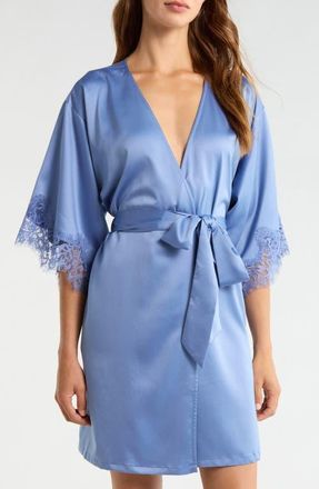 Nordstrom Midnight Satin Wrap in Blue Beyond at Nordstrom, Size X-Small