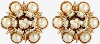 Gas Bijoux Goldene Ohrclips in Blütenform Augusta