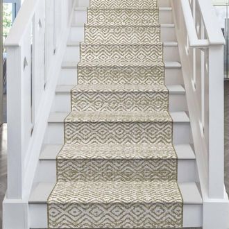 Runrug Stair Runner Carpet - Reversible & Durable, 2mm - Sauvignon Blanc in Cream | Size: 60 cm x 510 cm