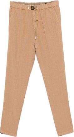 White Sand Light Brown Logo Pants