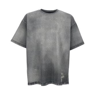 Diesel T-Shirts, male, Gray, Size: XS Crewneck T-Shirt