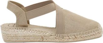 Toni Pons Verona - Vegan wedge espadrille for Women made of cotton., stone, 9 UK