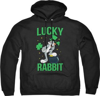 Gildan Looney Tunes Bugs Bunny St. Patrick&acute;s Lucky Rabbit Adult Pull Over Hoodie / Hooded Sweatshirt