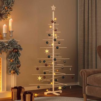 vidaXL &Aacute;rbol De Navidad De Madera De Adorno Madera Maciza Pino 180 Cm Vidaxl