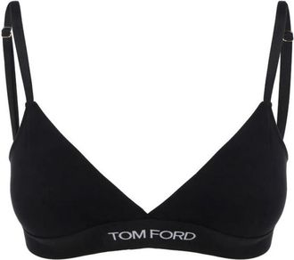 Tom Ford Logo Elastische V-hals Top - Dames - BHs - Zwart - M - Ondergoed