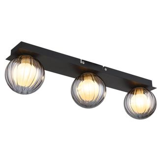 Globo Lighting Plaf&oacute;n - Ander - Negro - Vidrio - G9 - 41928-3
