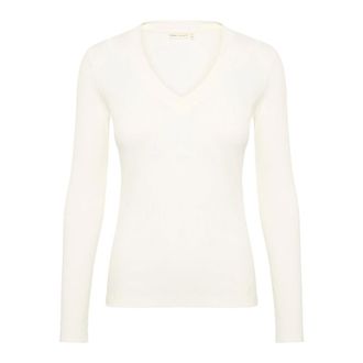 Inwear Top a Manica Lunga Collo a V Whisper White - - Tops - Donna - Bianco - 3XL