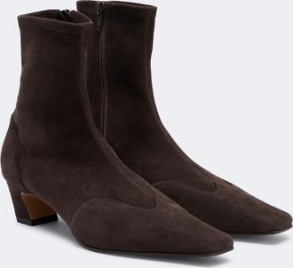 Khaite Nevada suede ankle boots