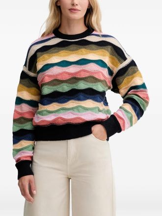 Paul Smith striped wave sweater - Black