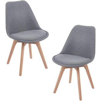 Regalos Miguel Regalos Miguel - Packs Sillas Comedor - Pack 2 Sillas Synk Tela - Gris Oscuro
