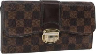 Louis Vuitton Pre-owned Wallets, female, Brown, Size: ONE SIZE Pre-owned Damier Ebene Long Wallet
