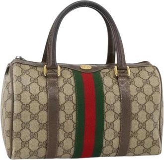 Gucci Pre-owned Handbags, female, Beige, Size: ONE SIZE Pre-owned Boston Bag