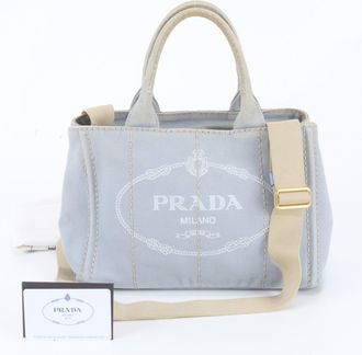 Prada Blue Handbag Shoulder Bag Tote Bag (Pre-Owned)