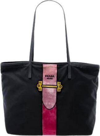 Prada Pre-owned Vintage Tote Bag - Dames - Vintage Shopper - Zwart - ONE Size - Leer - Vintage