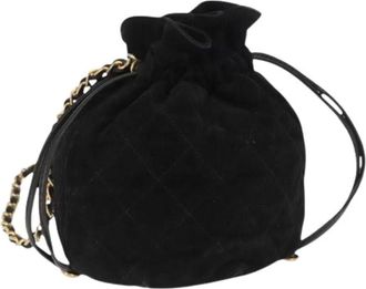 Chanel Bolso de hombro Vintage de ante Pre-owned - Pre-owned - Mujer - Negro - ONE SIZE