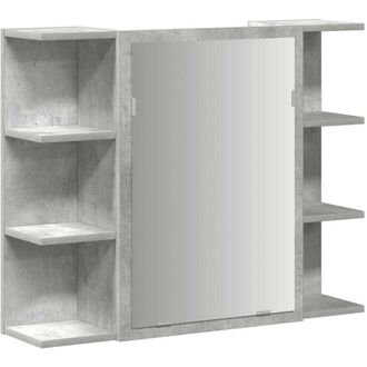 vidaXL Vidaxl - Bathroom Mirror Cabinet Concrete Grey 80x20.5x64 cm Engineered Wood