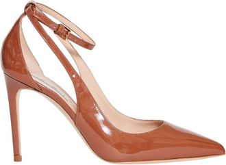 Ninalilou Tan Patent Leren Mary Jane Pumps - Dames - Pumps - Bruin - 35 EU - Leer - Schoenen