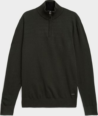 Projek Raw Mens Zip-neck supple knit sweater