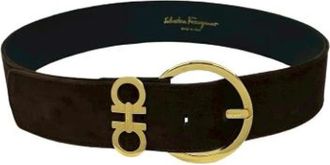 Ferragamo Pre-owned Suede Belt - Dames - Vintage Accessoires - Bruin - ONE Size - Leer - Vintage