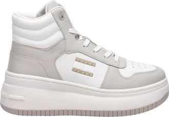 Tommy Jeans Retro Basket Sneakers - Dames - Sneakers - Wit - 39 EU - Leer - Schoenen