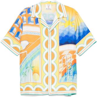 Casablanca Camicia Surreal Pool - Arancione