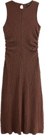 Next Crinkle Sleeveless Maxi Dress in Brown at Nordstrom, Size 12 Us