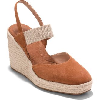 Cole Haan Kenna Espadrille Wedge Sandal in British Tan Suede at Nordstrom Rack, Size 5.5