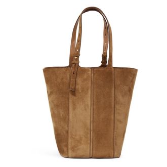Golden Goose Shopping Bags, female, Brown, ONE SIZE, Brown Leather Fringed Bag with Gold Details