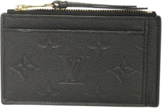 Louis Vuitton Pre-owned Portes Cartes Zip Monogram Empreinte coin case - Dames - Vintage Accessoires - Zwart - ONE Size - Leer - Vintage