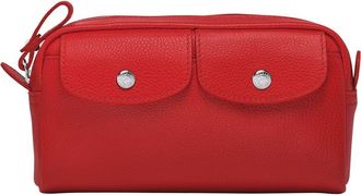 Longchamp Le Foulonne Wide Cosmetic Bag in Red Orange at Nordstrom Rack