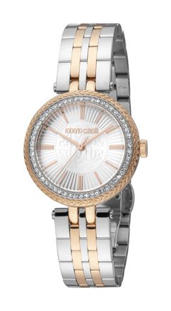 Roberto Cavalli RC5L031M0105 Womens Quartz Silver Stainless Steel 5 ATM 30 mm Watch - Silver & Gold - One Size