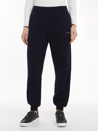 Tommy Hilfiger Sweathose TOMMY HILFIGER REG MINI CORP SWEATPANTS, Damen, Gr. XXXL(46), N-Gr, blau (desert sky), Jersey, Obermaterial: 100% Baumwolle, unifarben, regu