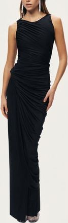 Nocturne Draped Sleeveless Maxi Dress in Black at Nordstrom, Size X-Large Eu
