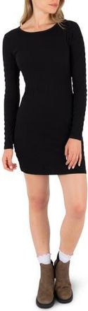 Hurley Whistler Long Sleeve Minidress in Black at Nordstrom Rack, Size X-Small