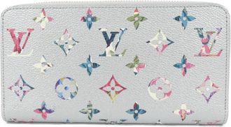 Louis Vuitton Silver Coated Canvas Long Wallet (Bi-Fold) (Pre-Owned)