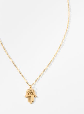 Simons Womens Openwork Hand of Fatima chain