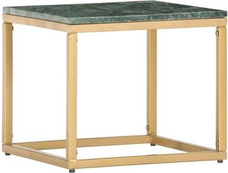 vidaXL Mesa De Centro Piedra Real Textura De M&aacute;rmol Verde 40x40x35 Cm Vidaxl