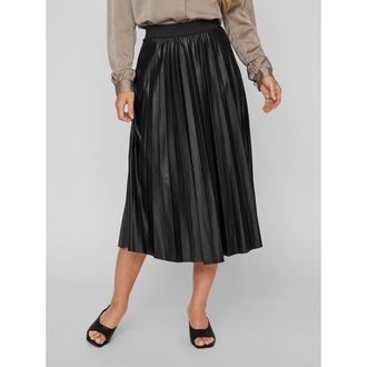 Vila Lange pliss&eacute;rok, satijnen effect