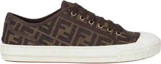 Fendi Domino Sneaker - Heren - Sneakers - Bruin - 43 1/2 EU - Schoenen