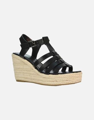 XY London Womens XY London Womens/Ladies Remi Platform Wedge Sandals - Black - Size: 7