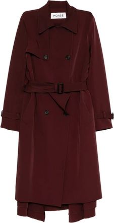 Monse Trench con cintura - Rosso