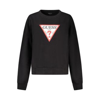 Guess Zwarte Biologische Katoenen Dames Sweatshirt