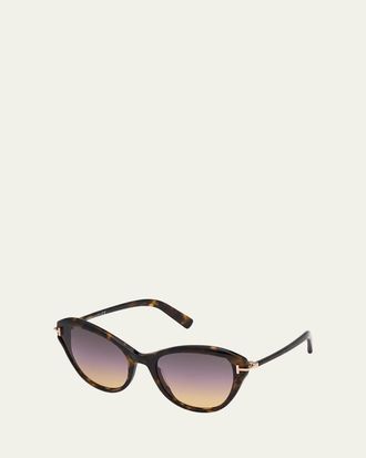 Tom Ford Leigh Acetate Cat-Eye Sunglasses